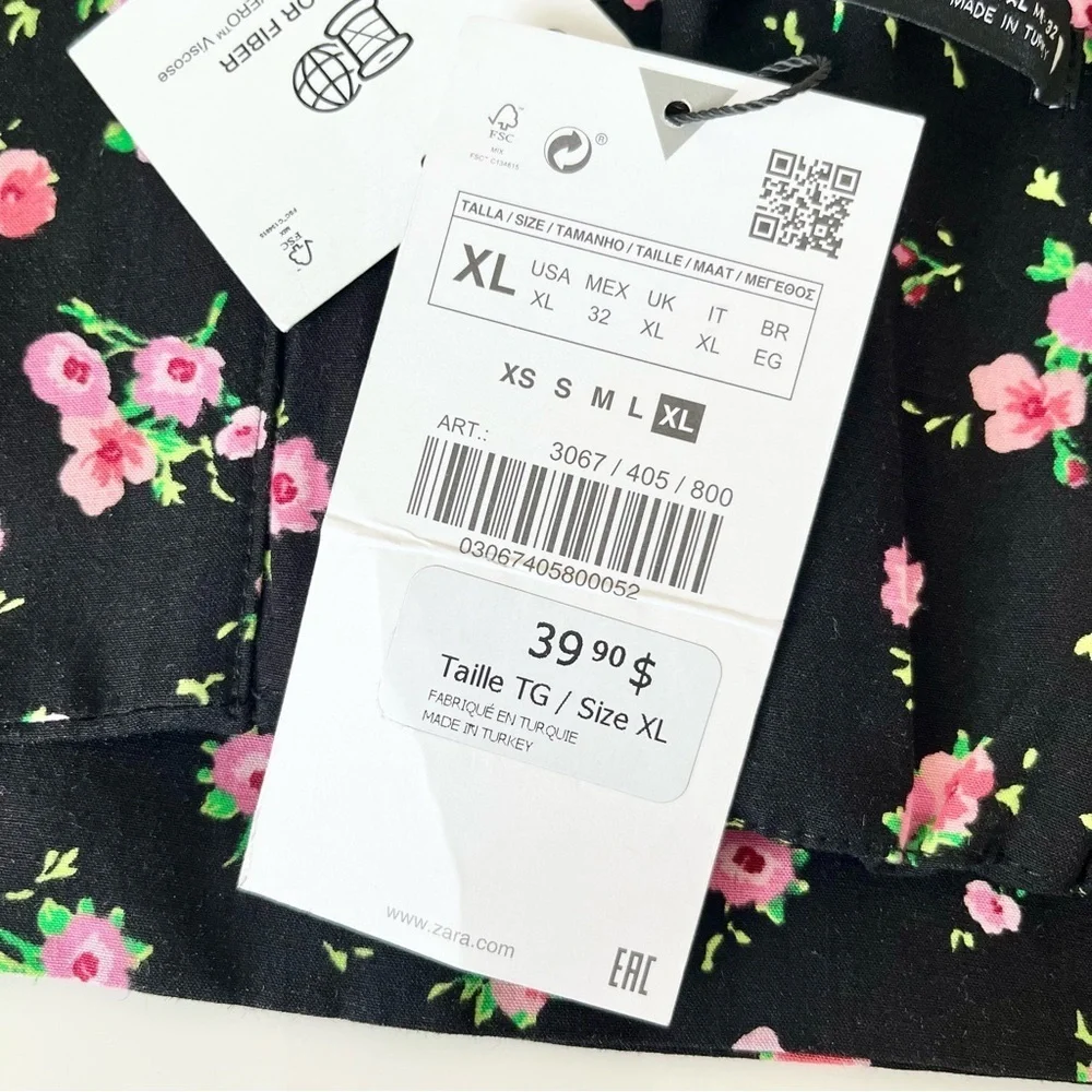 Zara Ditzy Floral Bustier Corset Crop Top Size XL - Picture 8 of 11